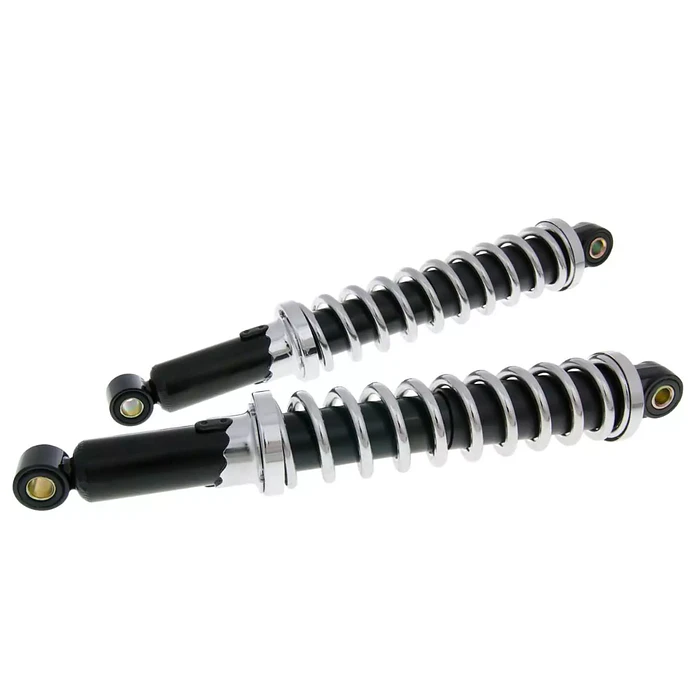 Amortecedores Preto / Mola Cromada 320mm (Reforçados)  1