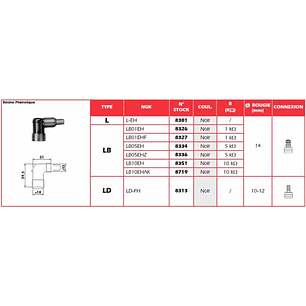 Cachimbo de Vela de Ignição NGK LB05EH