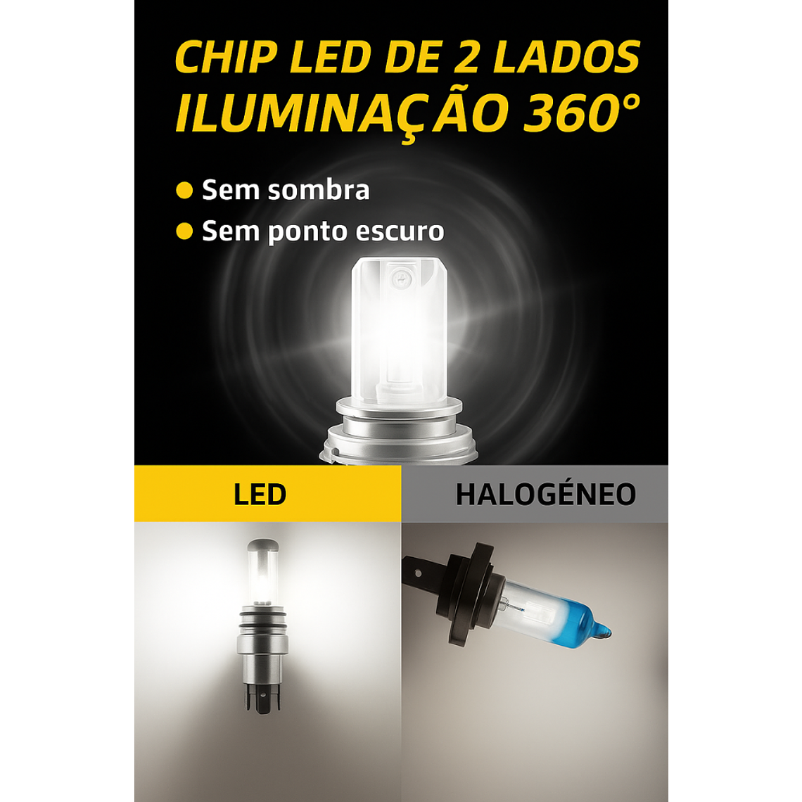 Lâmpada LED H4 para Mota  3