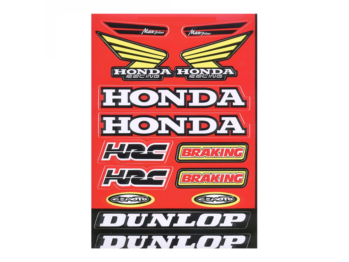 Folha de Autocolantes Honda  1