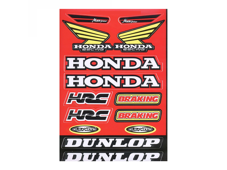 Folha de Autocolantes Honda  1