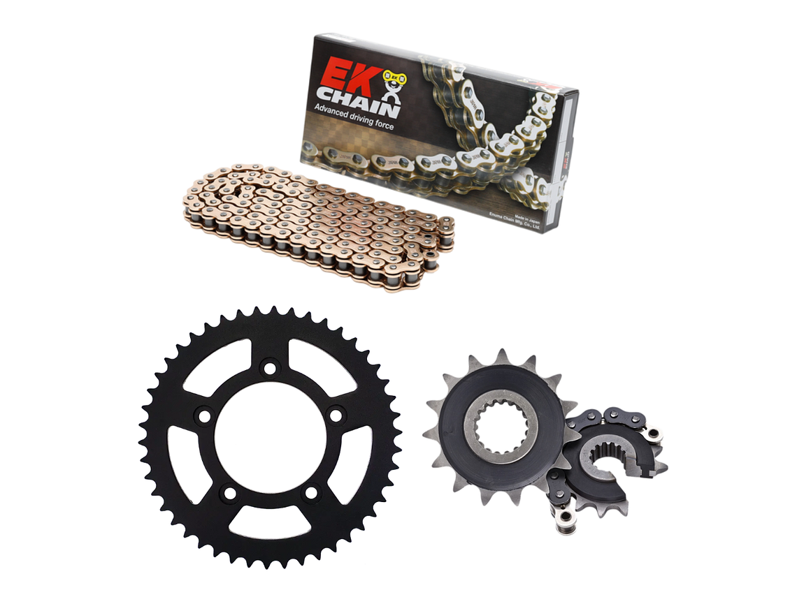 Kit Transmissão Yamaha MT-09 21/25 (Reforçado) - EK CHAIN / PBR  1