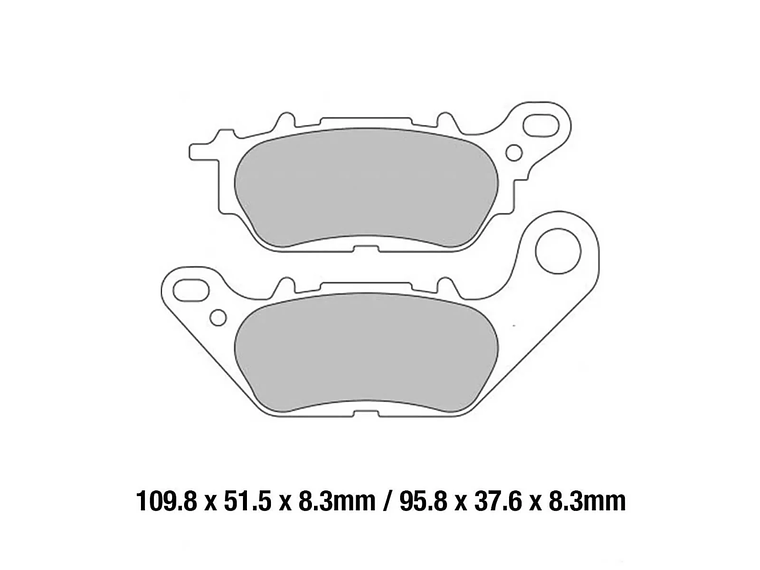 Pastilhas Travão Traseiras Yamaha NMax 125 (2015-2024) - FERODO  2