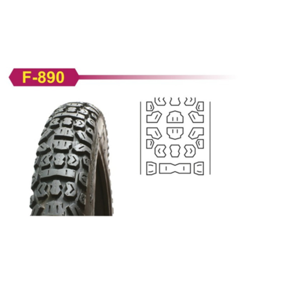 Pneu 2.75-21 + Câmara Ar F890 - CEWA  1