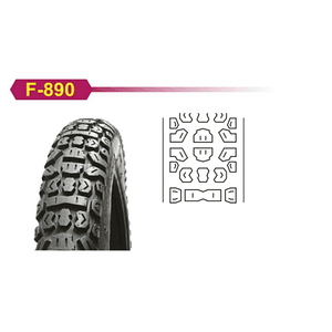 Pneu 2.75-21 + Câmara Ar F890 - CEWA 