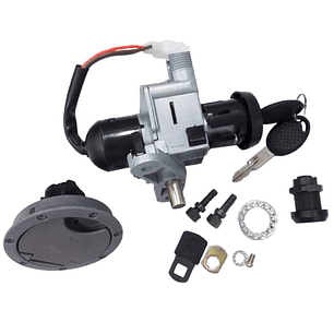 Kit Fechadura Canhão Ignição + Tampa Depósito Combustível Yamaha Aerox 50 (03-12) 