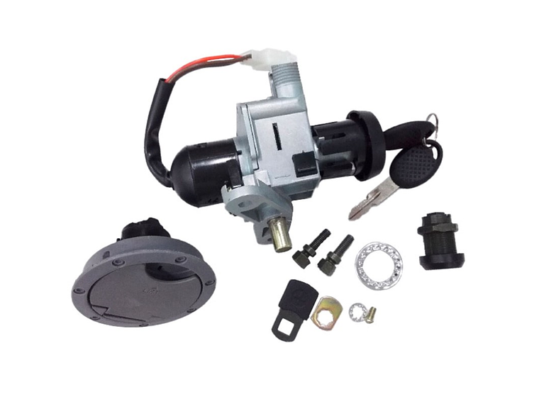 Kit Fechadura Canhão Ignição + Tampa Depósito Combustível Yamaha Aerox 50 (03-12)  1