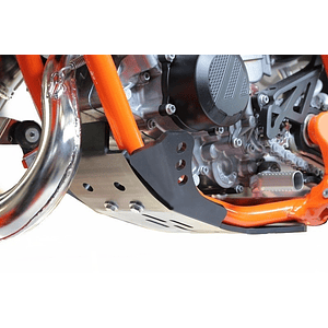 Proteção de Cárter AXP GP, Polietileno PEAD, Preto, KTM SX85/Husqvarna TC85