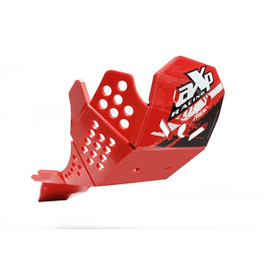 Proteção de Cárter AXP Enduro Xtrem, Polietileno PEAD, Vermelha, Honda CRF250/450R/RX