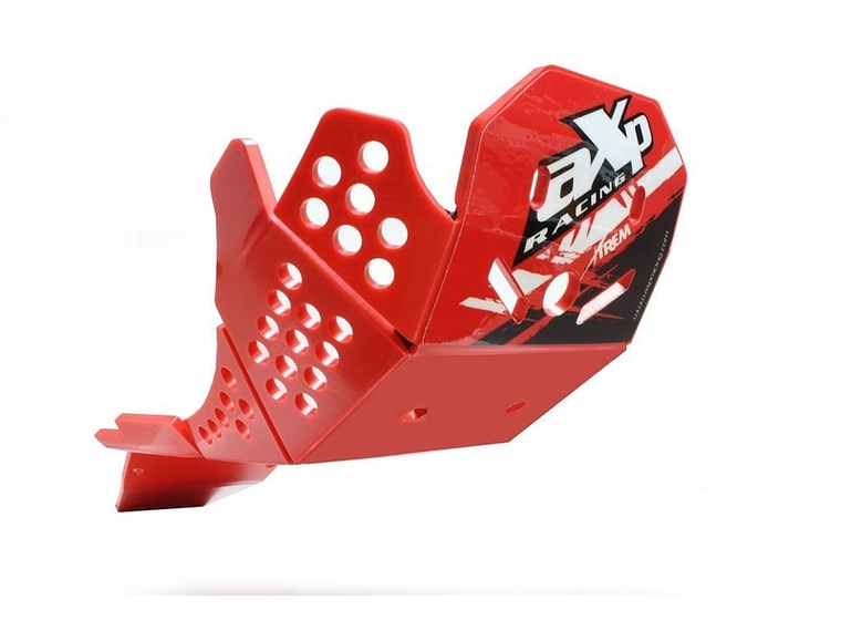 Proteção de Cárter AXP Enduro Xtrem, Polietileno PEAD, Vermelha, Honda CRF250/450R/RX 1
