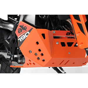 Proteção de Cárter AXP Enduro, Polietileno PEAD, Laranja