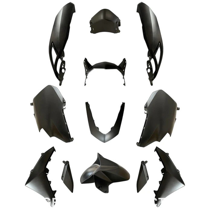 Kit Plásticos Yamaha N-Max 125 11 Peças Cinza Metálico Fosco 1
