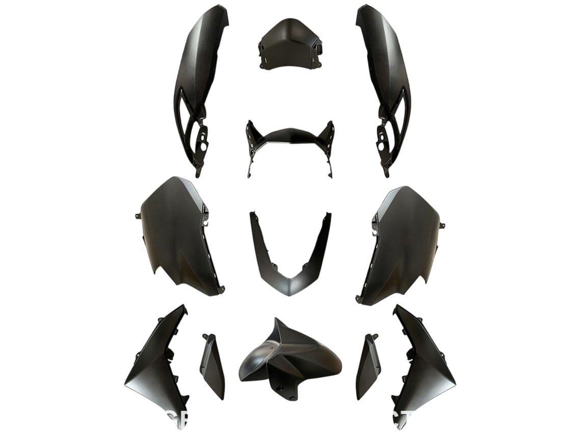 Kit Plásticos Yamaha N-Max 125 12 Peças Preto Mate  1