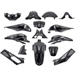 Kit Plásticos Honda PCX 125 2010-2012 11 Peças Preto Mate 