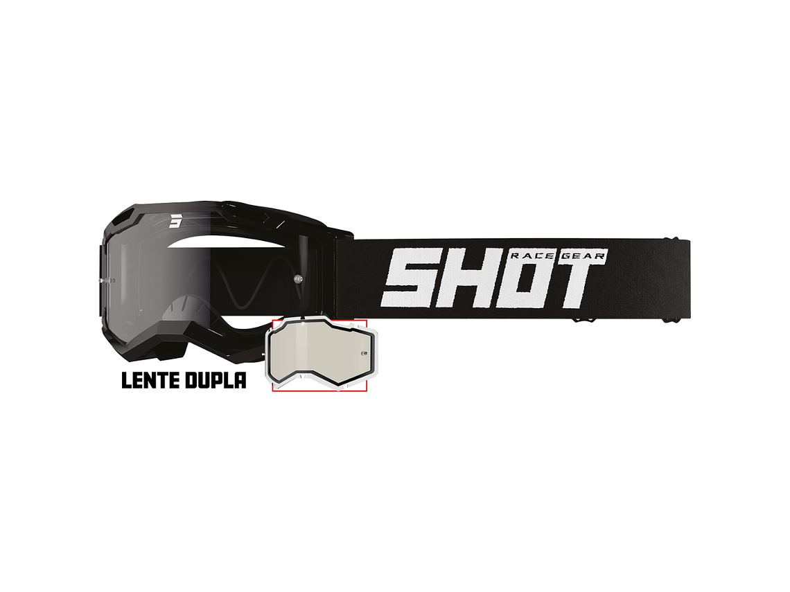 Oculos Assault 2.0 Solid Preto Brilho (Lente Dupla) Shot 2