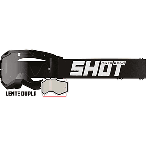 Oculos Assault 2.0 Solid Preto Brilho (Lente Dupla) Shot