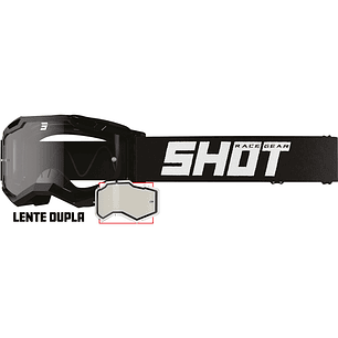 Oculos Assault 2.0 Solid Preto Brilho (Lente Dupla) Shot