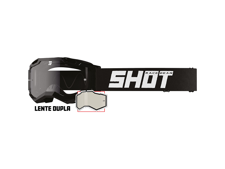 Oculos Assault 2.0 Solid Preto Brilho (Lente Dupla) Shot 2