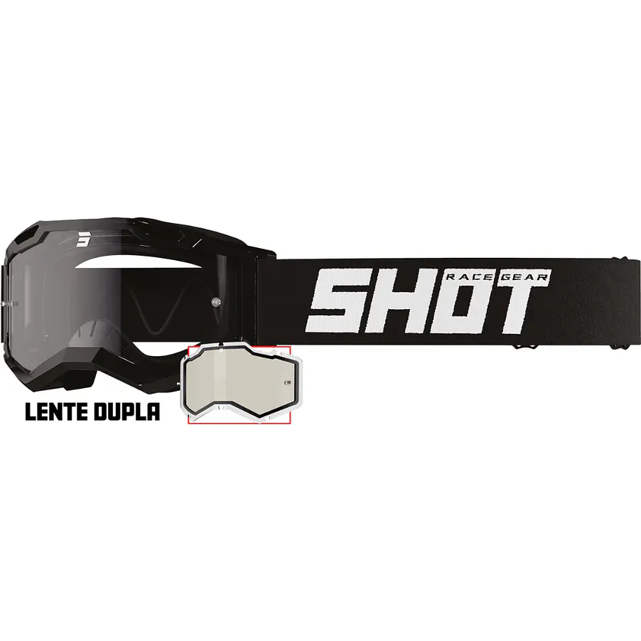 Oculos Assault 2.0 Solid Preto Brilho (Lente Dupla) Shot 2
