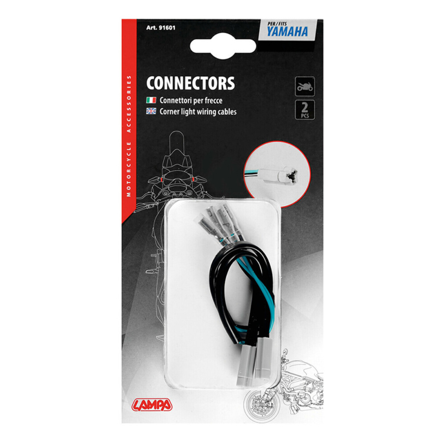 Conectores Piscas LED Yamaha Lampa (2 Unid.)  3