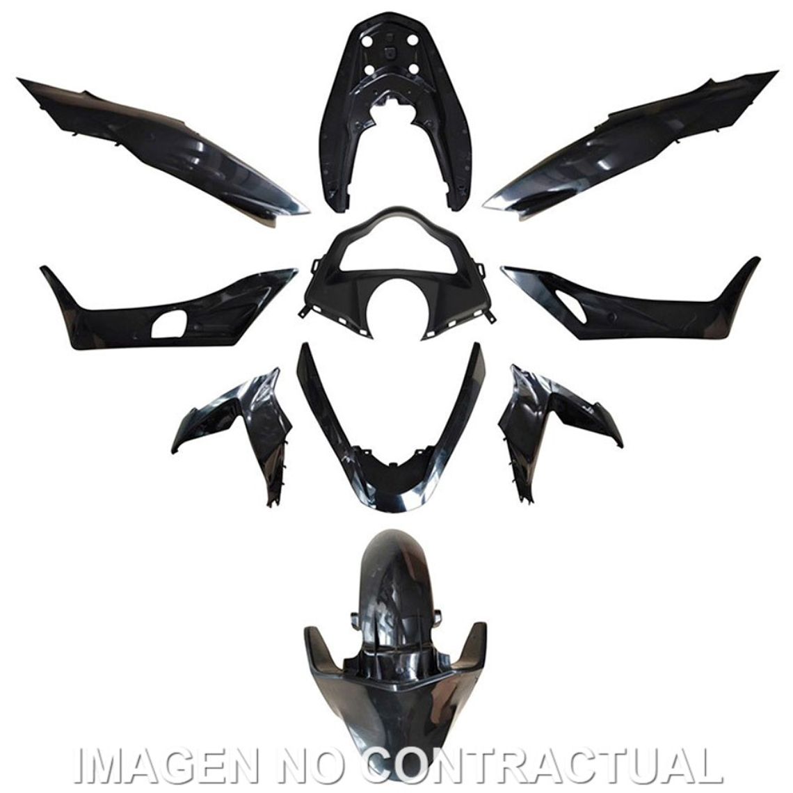 Kit Plásticos Honda PCX 125 2014-2016 (Preto Brilhante)  1