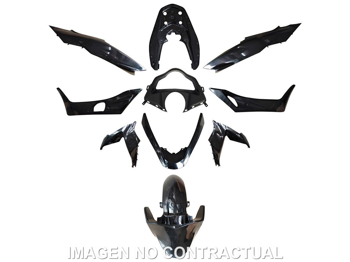 Kit Plásticos Honda PCX 125 2014-2016 (Preto Brilhante)  1