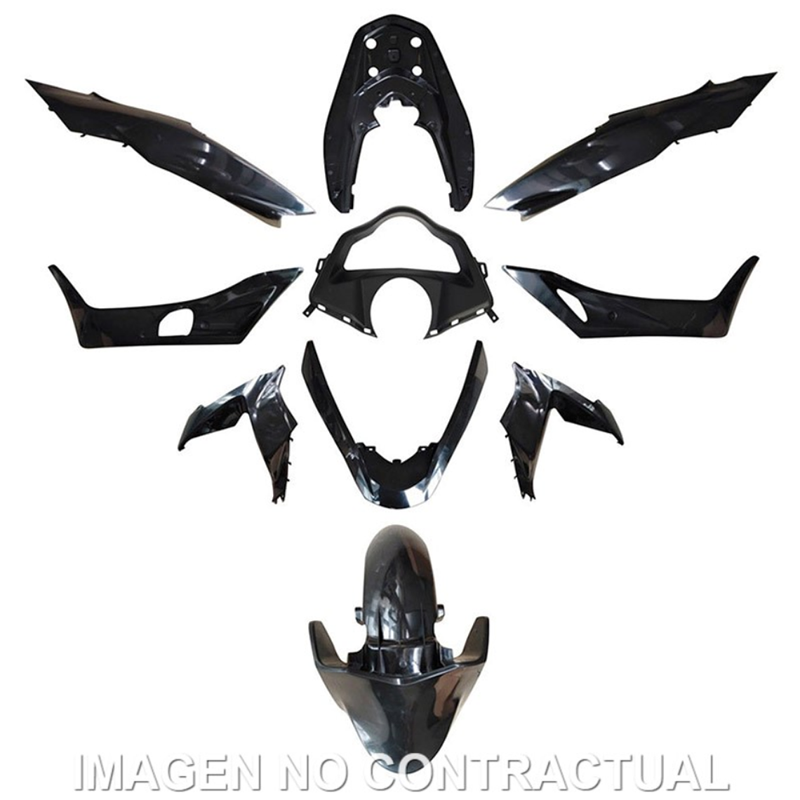 Kit Plásticos Honda PCX 125 2014-2016 (Preto Mate)  1