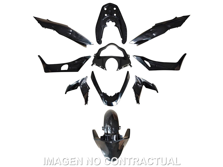 Kit Plásticos Honda PCX 125 2014-2016 (Preto Mate)  1