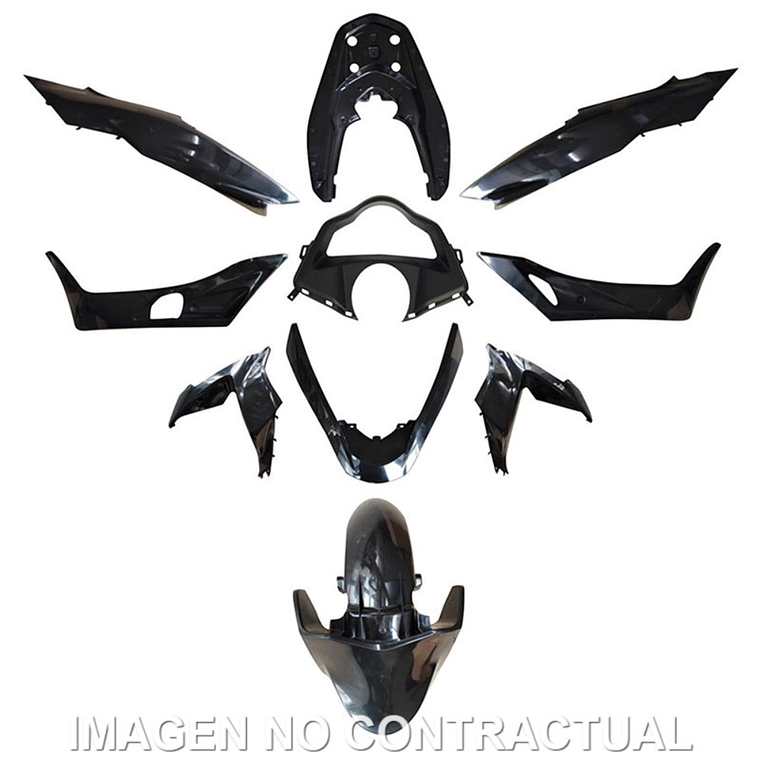 Kit Plásticos Honda PCX 125 2014-2016 (Preto Mate)  1