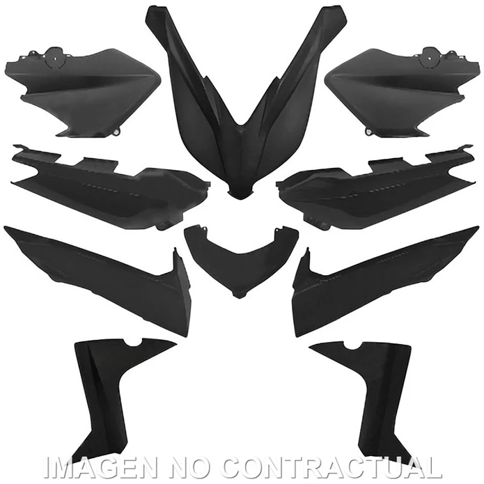 Kit Plásticos Yamaha X-MAX 125/250/400 (Preto Mate)  1