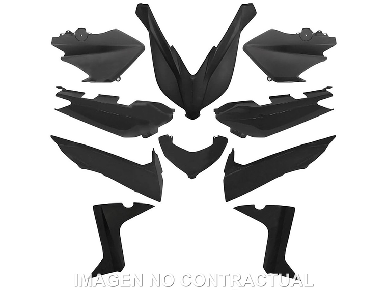 Kit Plásticos Yamaha X-MAX 125/250/400 (Preto Mate)  1