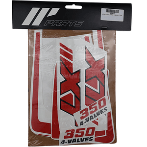 Kit Autocolantes Yamaha XT 350 Vermelho e Branco 
