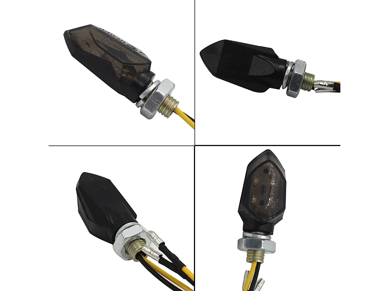 Small Motorcycle LED Turn Signals - (4 Units) 2