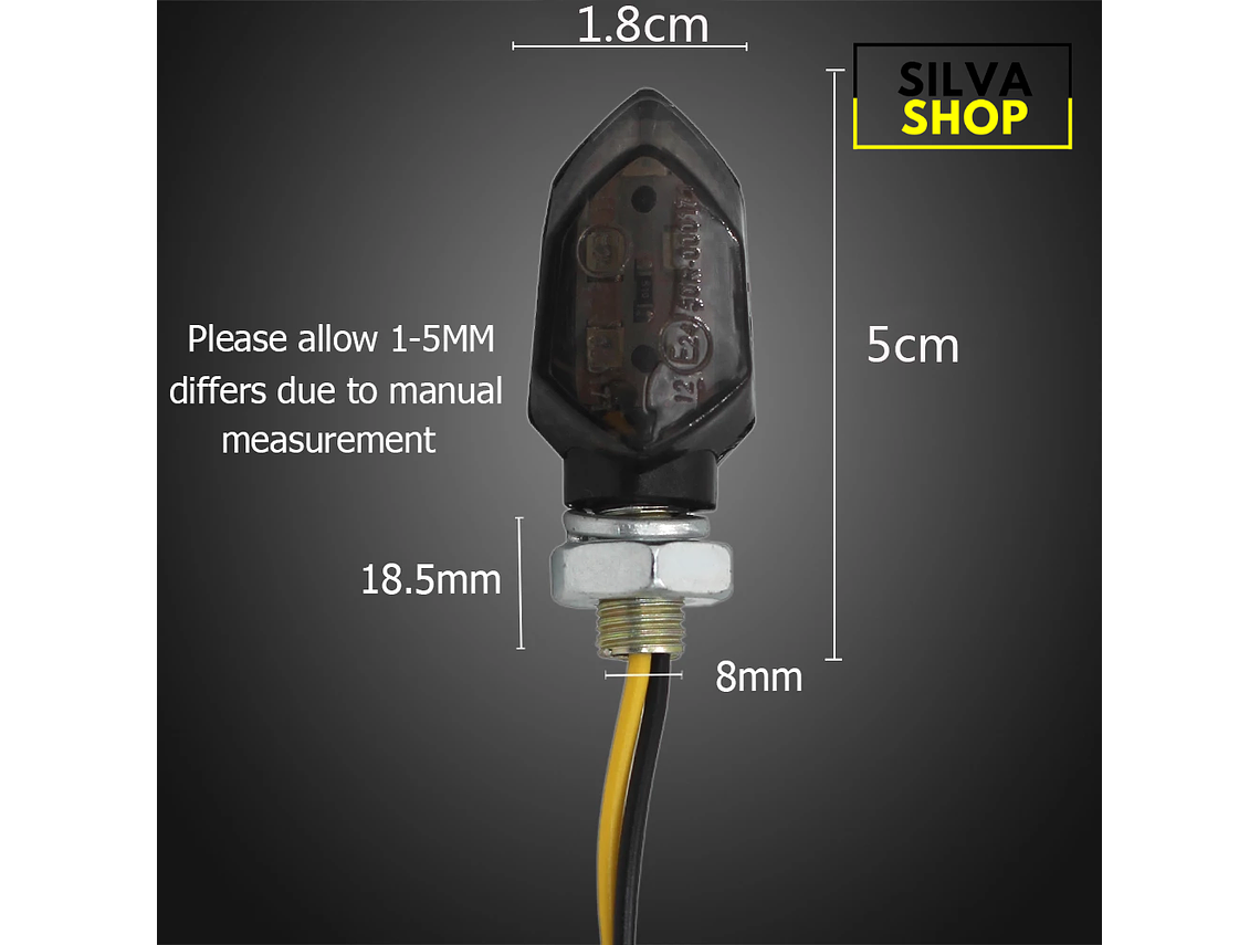 Small Motorcycle LED Turn Signals - (4 Units) 4