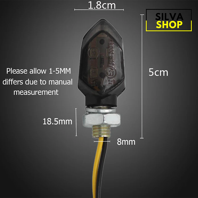 Small Motorcycle LED Turn Signals - (4 Units) 4