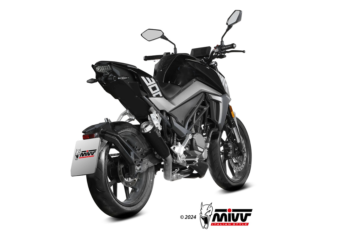 Escape MIVV X-M1 Preto CF Moto 300NK 2021-24  2