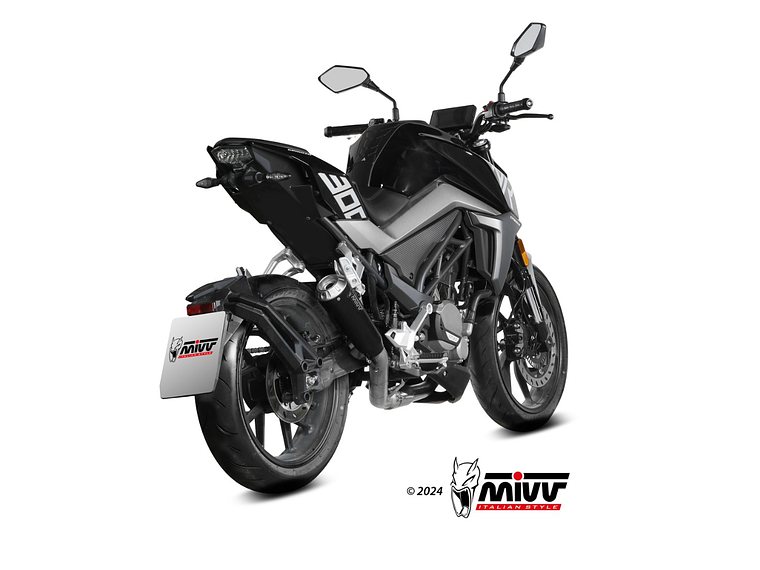 Escape MIVV X-M1 Preto CF Moto 300NK 2021-24  2