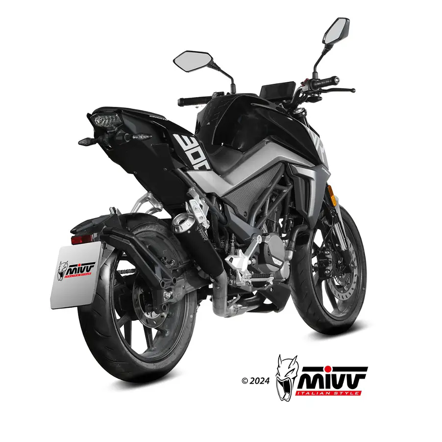 Escape MIVV X-M1 Preto CF Moto 300NK 2021-24  2