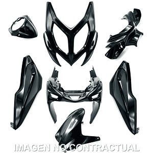 Kit Plásticos Yamaha Aerox 50 7 Peças Preto Brilhante 