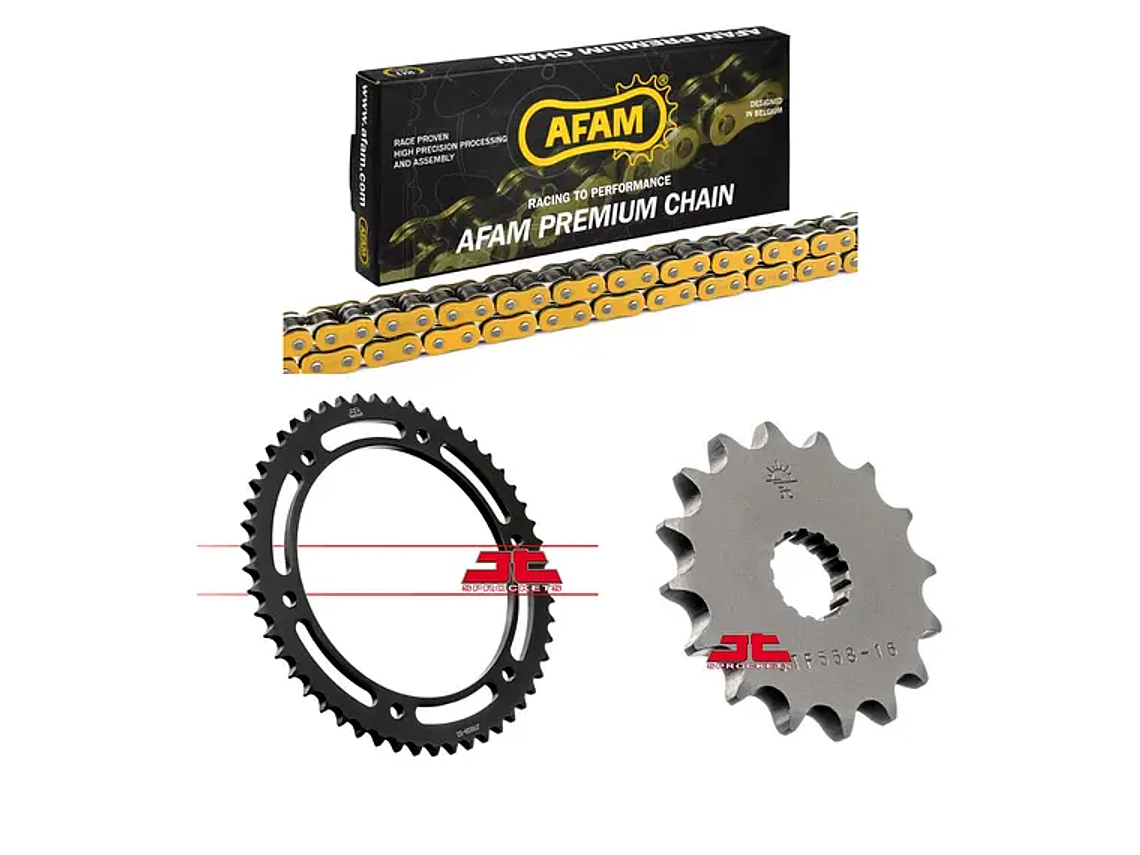 Kit Transmissão Yamaha DTR 125 Dourado 16/57 1