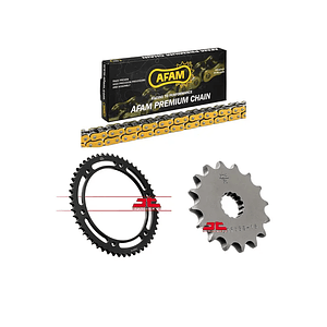 Kit Transmissão Yamaha DTR 125 Dourado 16/57