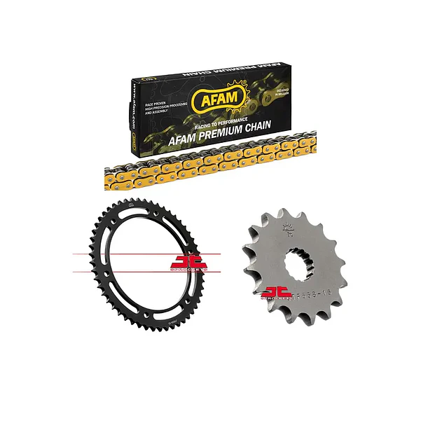 Kit Transmissão Yamaha DTR 125 Dourado 16/57 1