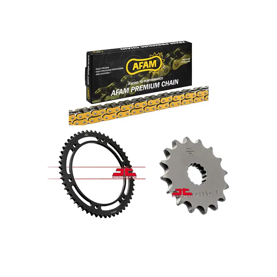 Kit Transmissão Yamaha DTR 125 Dourado 16/57 1