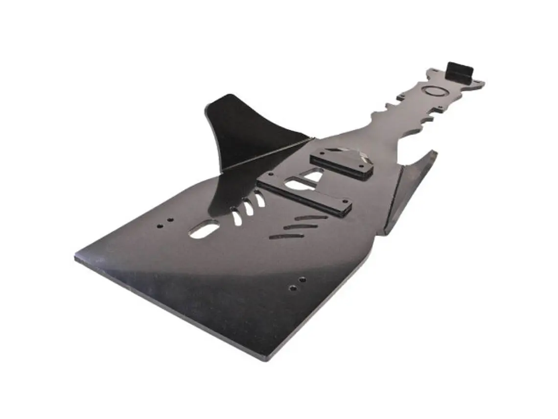 Proteção de Cárter Central Axp, Polietileno Pead, 8 Mm, Preto Autocolante Vermelho Yamaha YFZ450R 2009-2023 2