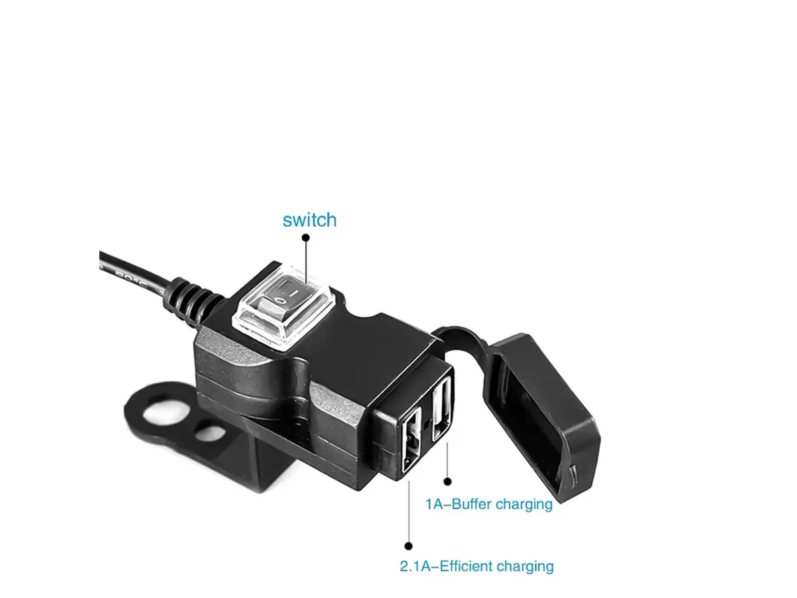 Carregador de Telemóvel para Mota USB 2