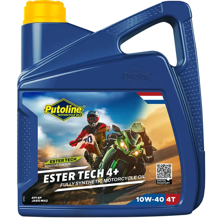 Óleo Putoline Ester Tech 4+ 10W-40 4L 100% Sintético JASO MA2 1