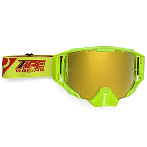Óculos Motocross Verde  C/ Lente Espelhada - APE RACING