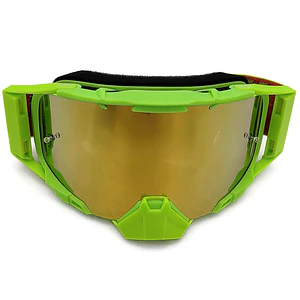 Óculos Motocross Verde  C/ Lente Espelhada - APE RACING