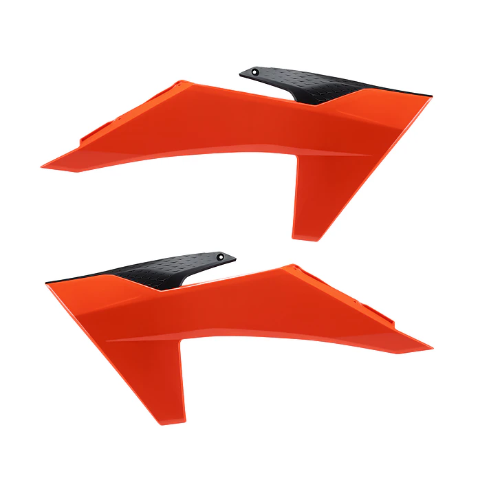 Tampas de Radiador KTM SX / SX-F / EXC / EXC-F (2023-2025) Preto e Laranja - Polisport 1