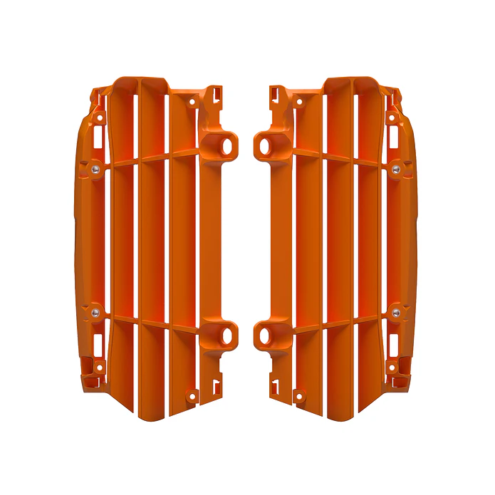 Grelhas de Radiador KTM SX / SX-F / EXC / EXC-F (2023-2026) Laranja - Polisport 1